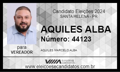 Candidato AQUILES ALBA 2024 - SANTA HELENA - Eleições