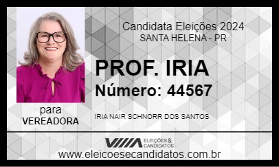 Candidato PROF. IRIA 2024 - SANTA HELENA - Eleições