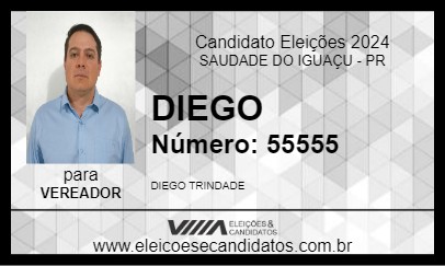 Candidato DIEGO 2024 - SAUDADE DO IGUAÇU - Eleições