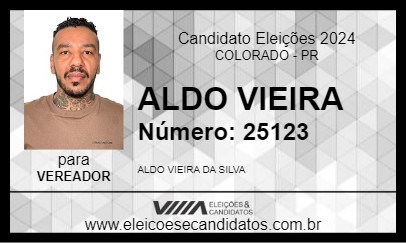 Candidato ALDO VIEIRA 2024 - COLORADO - Eleições