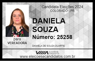 Candidato DANIELA SOUZA 2024 - COLORADO - Eleições