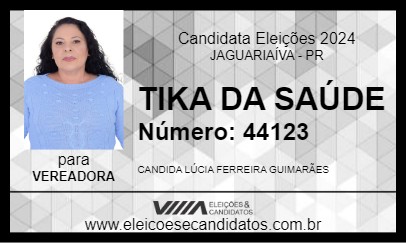 Candidato TIKA DA SAÚDE 2024 - JAGUARIAÍVA - Eleições