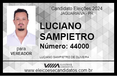 Candidato LUCIANO SAMPIETRO 2024 - JAGUARIAÍVA - Eleições