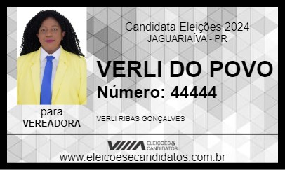 Candidato VERLI DO POVO 2024 - JAGUARIAÍVA - Eleições