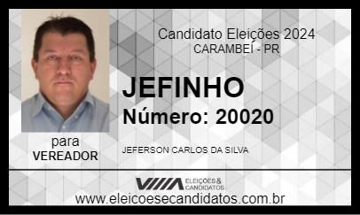 Candidato JEFINHO 2024 - CARAMBEÍ - Eleições