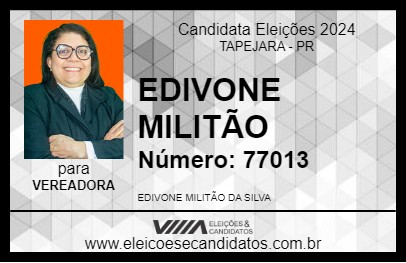 Candidato EDIVONE MILITÃO 2024 - TAPEJARA - Eleições