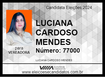 Candidato LUCIANA CARDOSO MENDES 2024 - TAPEJARA - Eleições