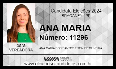 Candidato ANA MARIA 2024 - BRAGANEY - Eleições