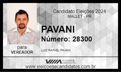 Candidato PAVANI 2024 - MALLET - Eleições