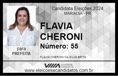 Candidato FLAVIA CHERONI 2024 - MARIALVA - Eleições