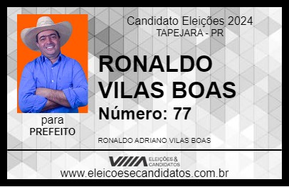 Candidato RONALDO VILAS BOAS 2024 - TAPEJARA - Eleições