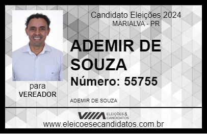 Candidato ADEMIR DE SOUZA 2024 - MARIALVA - Eleições