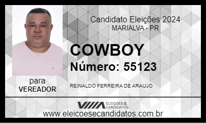 Candidato COWBOY 2024 - MARIALVA - Eleições