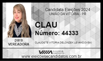 Candidato CLAU  2024 - UNIÃO DA VITÓRIA - Eleições