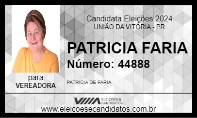 Candidato PATRICIA FARIA 2024 - UNIÃO DA VITÓRIA - Eleições