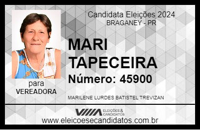 Candidato MARI TAPECEIRA 2024 - BRAGANEY - Eleições