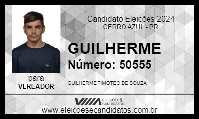 Candidato GUILHERME 2024 - CERRO AZUL - Eleições