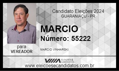 Candidato MARCIO 2024 - GUARANIAÇU - Eleições