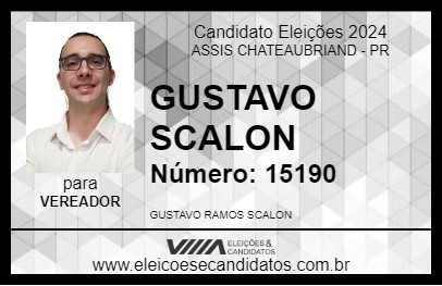 Candidato GUSTAVO SCALON 2024 - ASSIS CHATEAUBRIAND - Eleições