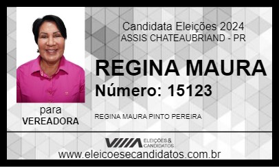 Candidato REGINA MAURA 2024 - ASSIS CHATEAUBRIAND - Eleições