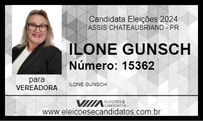 Candidato ILONE GUNSCH 2024 - ASSIS CHATEAUBRIAND - Eleições