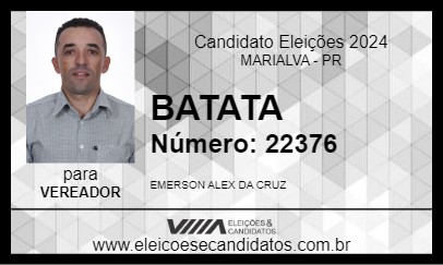 Candidato BATATA 2024 - MARIALVA - Eleições