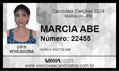 Candidato MARCIA ABE 2024 - MARIALVA - Eleições