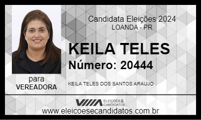 Candidato KEILA TELES 2024 - LOANDA - Eleições