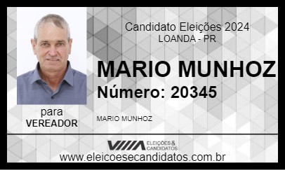 Candidato MARIO MUNHOZ 2024 - LOANDA - Eleições