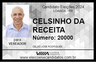 Candidato CELSINHO DA RECEITA 2024 - LOANDA - Eleições