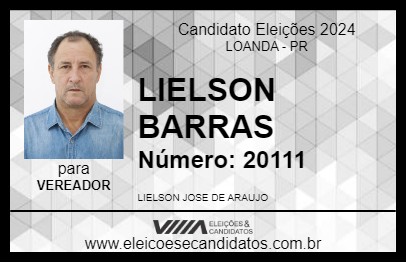 Candidato LIELSON BARRAS 2024 - LOANDA - Eleições