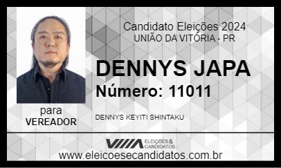 Candidato DENNYS JAPA 2024 - UNIÃO DA VITÓRIA - Eleições