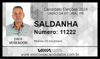 Candidato SALDANHA 2024 - UNIÃO DA VITÓRIA - Eleições