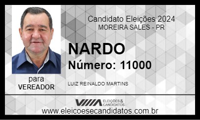 Candidato NARDO 2024 - MOREIRA SALES - Eleições