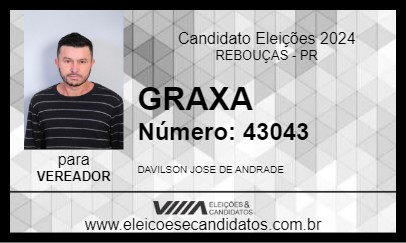 Candidato GRAXA 2024 - REBOUÇAS - Eleições