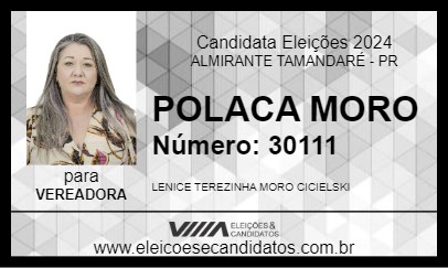 Candidato POLACA MORO 2024 - ALMIRANTE TAMANDARÉ - Eleições