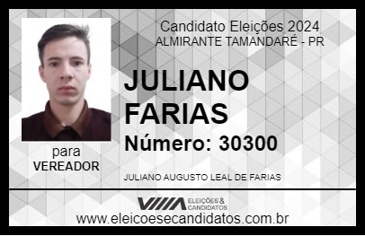 Candidato JULIANO FARIAS 2024 - ALMIRANTE TAMANDARÉ - Eleições