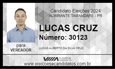 Candidato LUCAS CRUZ 2024 - ALMIRANTE TAMANDARÉ - Eleições