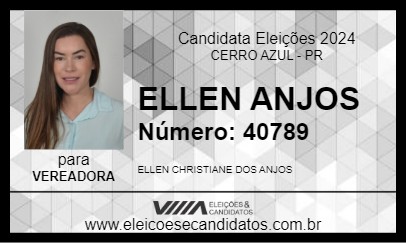 Candidato ELLEN ANJOS 2024 - CERRO AZUL - Eleições