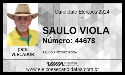 Candidato SAULO VIOLA 2024 - MOREIRA SALES - Eleições