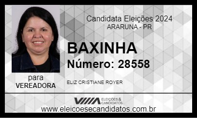 Candidato BAXINHA 2024 - ARARUNA - Eleições