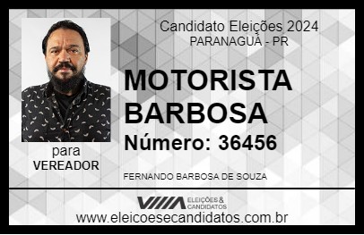 Candidato MOTORISTA BARBOSA 2024 - PARANAGUÁ - Eleições