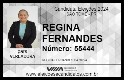 Candidato REGINA FERNANDES 2024 - SÃO TOMÉ - Eleições