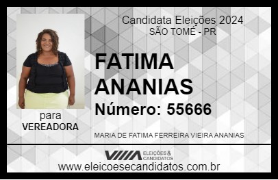 Candidato FATIMA ANANIAS 2024 - SÃO TOMÉ - Eleições