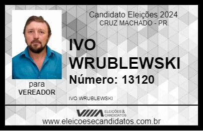 Candidato IVO WRUBLEWSKI 2024 - CRUZ MACHADO - Eleições