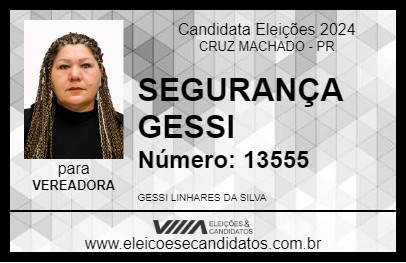 Candidato SEGURANÇA GESSI 2024 - CRUZ MACHADO - Eleições