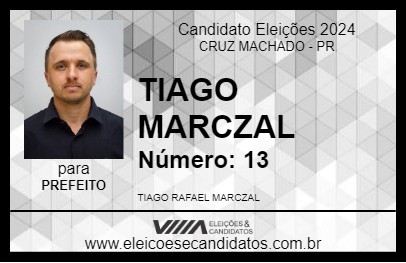 Candidato TIAGO MARCZAL 2024 - CRUZ MACHADO - Eleições