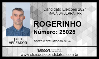 Candidato ROGERINHO 2024 - MAUÁ DA SERRA - Eleições