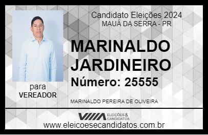 Candidato MARINALDO JARDINEIRO 2024 - MAUÁ DA SERRA - Eleições