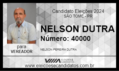 Candidato NELSON DUTRA 2024 - SÃO TOMÉ - Eleições